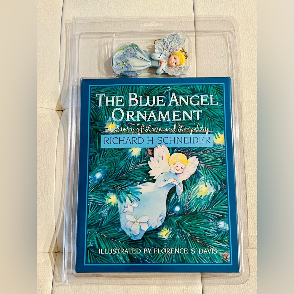 The Blue Angel Ornament - A Story of Love & Loyalty - Vintage Book with Ornament